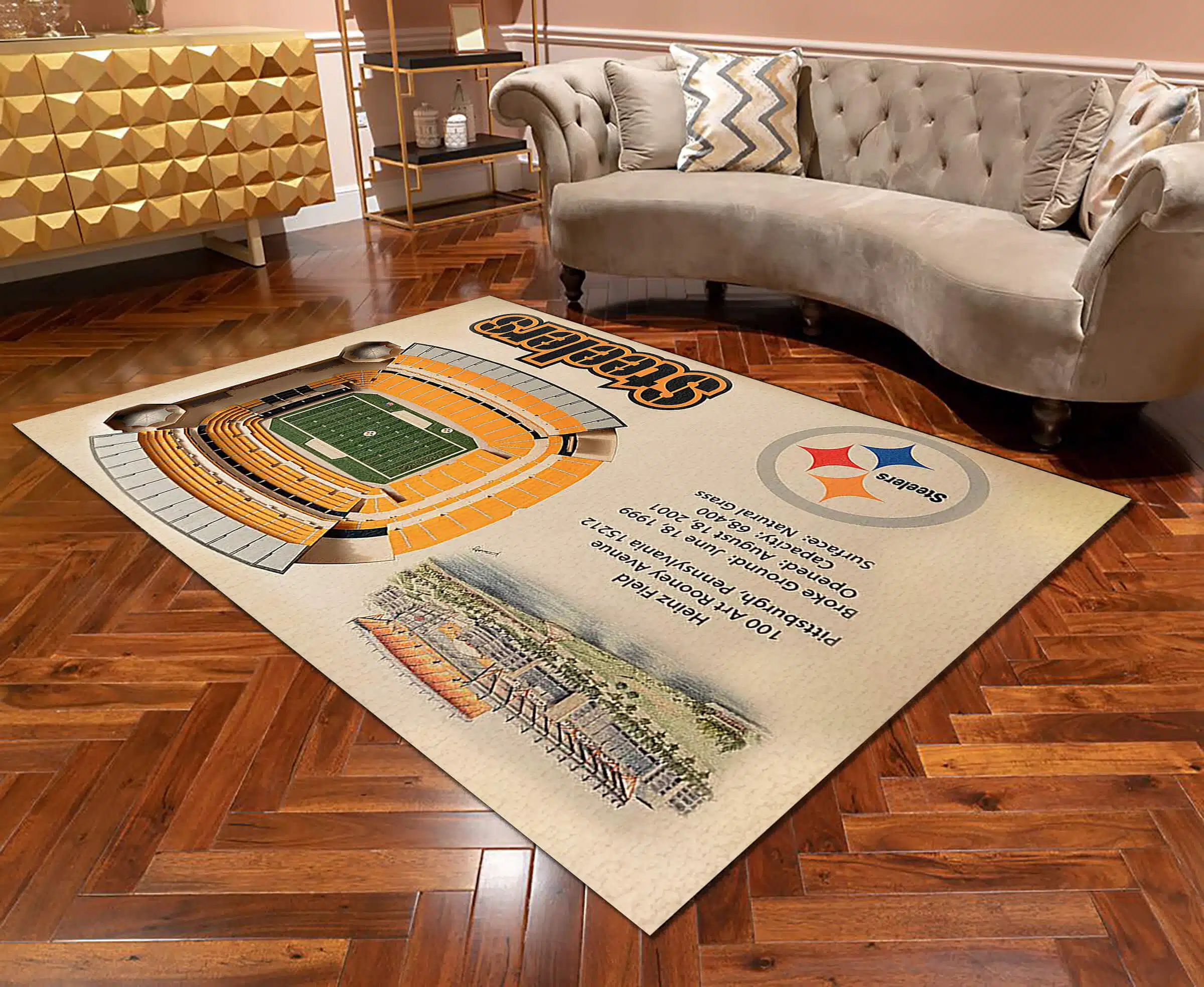 Pittsburgh Steelers Rug FB38 - Image 4