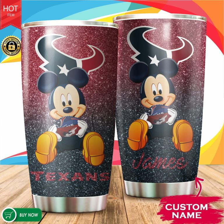 Personalized Mickey Houston Texans Tumbler Cup 20OZ, 30OZ