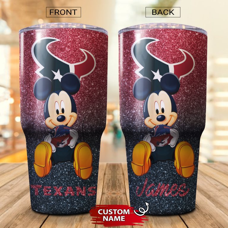 Personalized Mickey Houston Texans Tumbler Cup 20OZ, 30OZ - Image 2