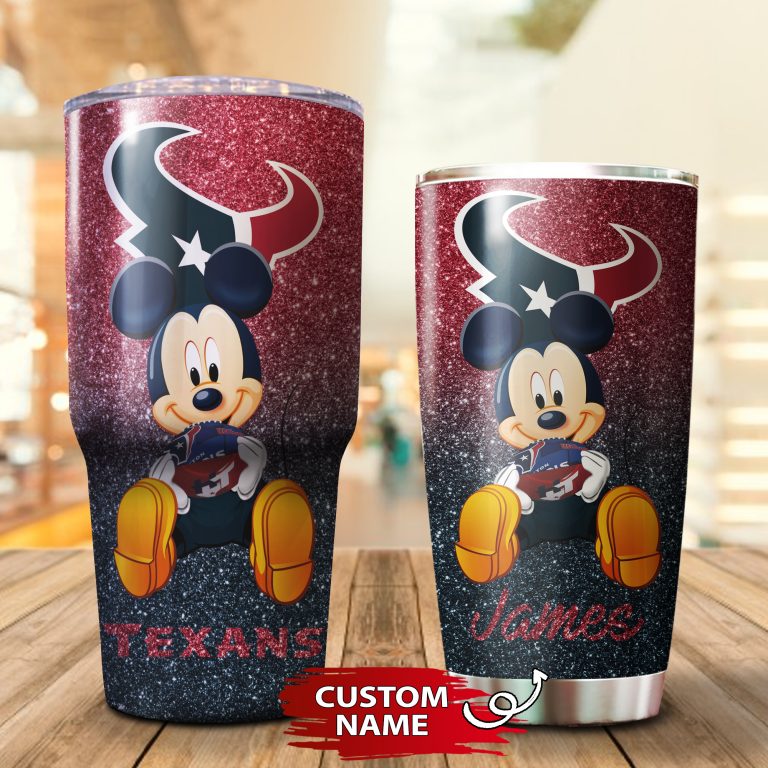 Personalized Mickey Houston Texans Tumbler Cup 20OZ, 30OZ - Image 3