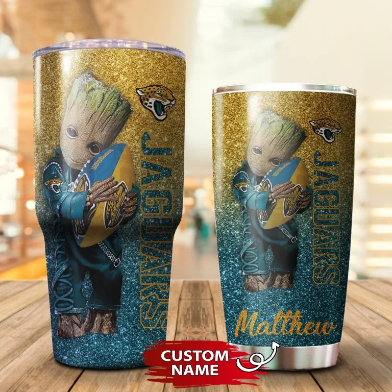 Personalized Baby Groot Hug Jacksonville Jaguars Tumbler Cup 20oz, 30oz - Image 3