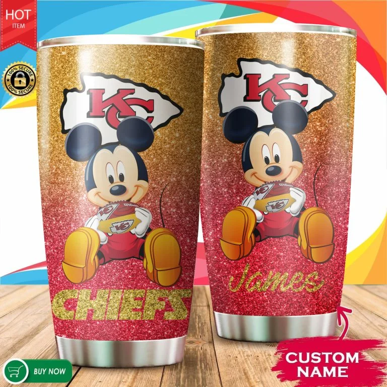 Personalized Mickey Kansas City Chiefs Tumbler Cup 20OZ, 30OZ