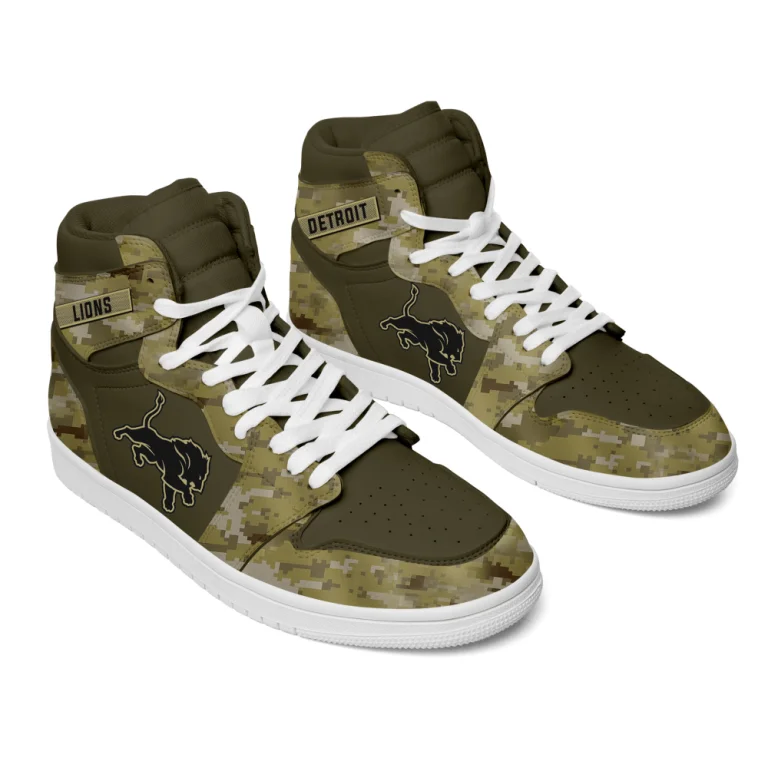 Detroit Lions Jordan Sneakers EG33 - Image 2