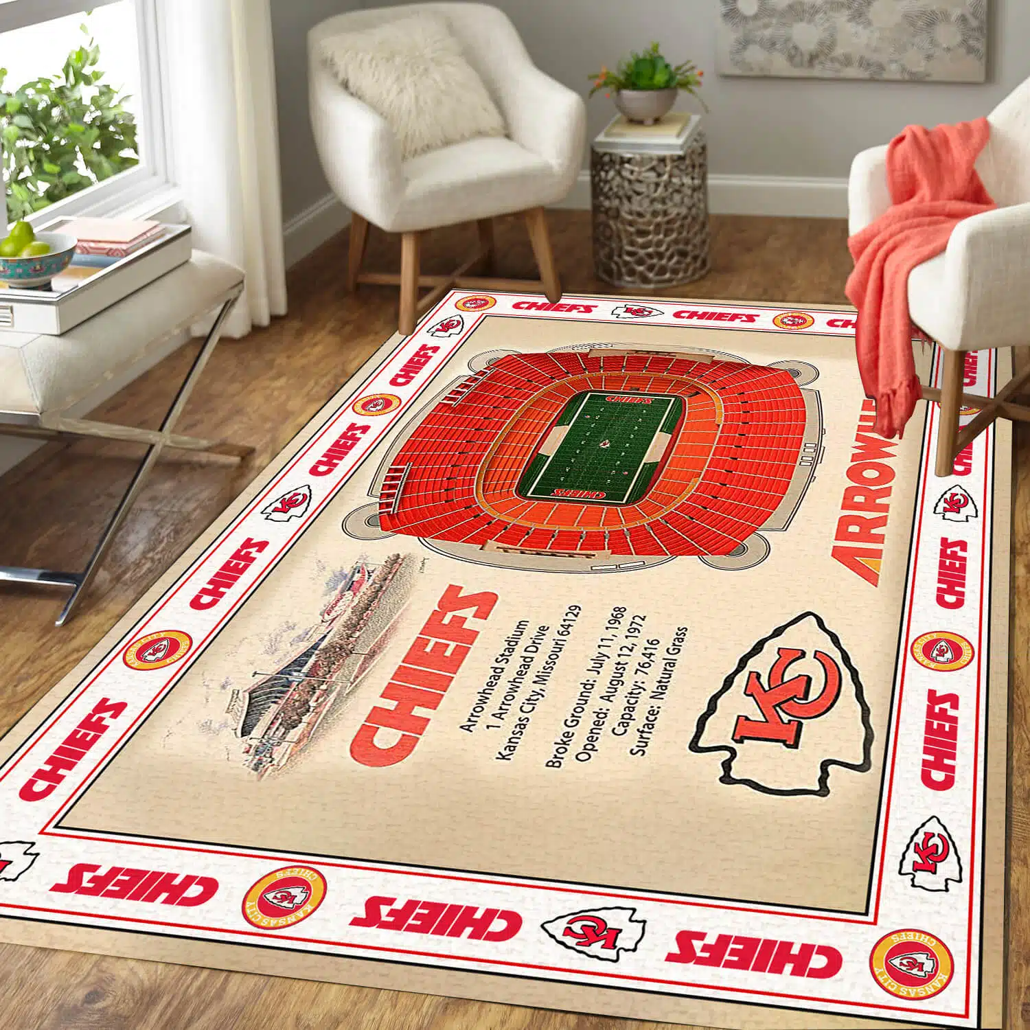 Kansas City Chiefs Rug IG38 - Image 3