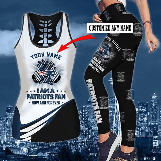 New England Patriots Women's Hollow Out Tank Top + Legging