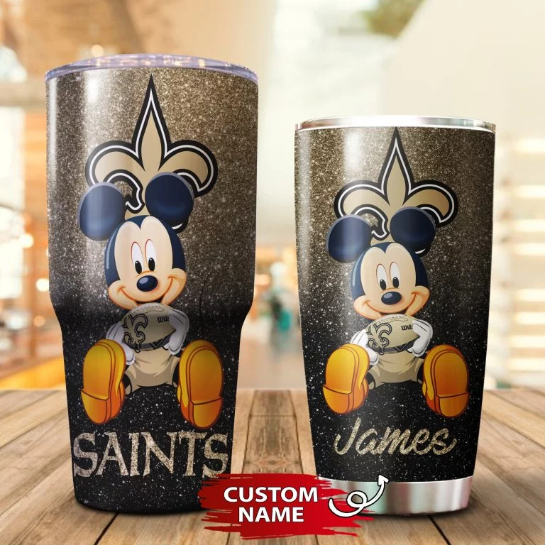 Personalized Mickey New Orleans Saints Tumbler Cup 20OZ, 30OZ - Image 3