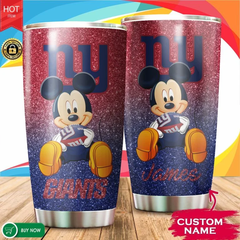 Personalized Mickey New York Giants Tumbler Cup 20OZ, 30OZ