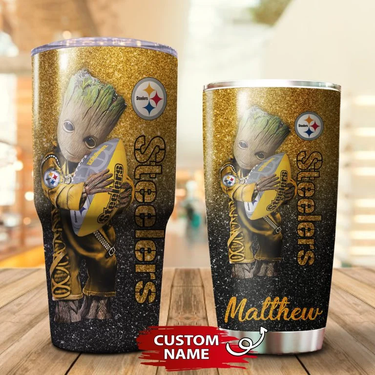Personalized Baby Groot Hug Pittsburgh Steelers Tumbler Cup 20oz, 30oz - Image 3