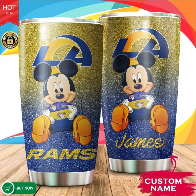 Personalized Mickey Rams Tumbler Cup 20OZ, 30OZ