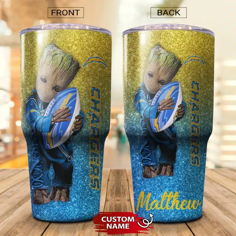 Personalized Baby Groot Hug Chargers Tumbler Cup 20oz, 30oz - Image 2