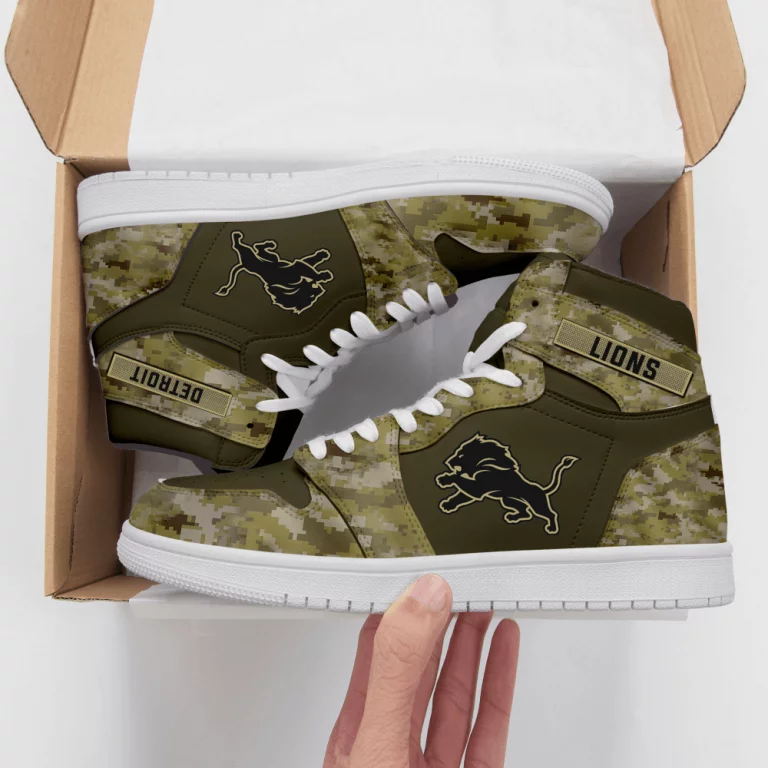 Detroit Lions Jordan Sneakers EG33 - Image 3