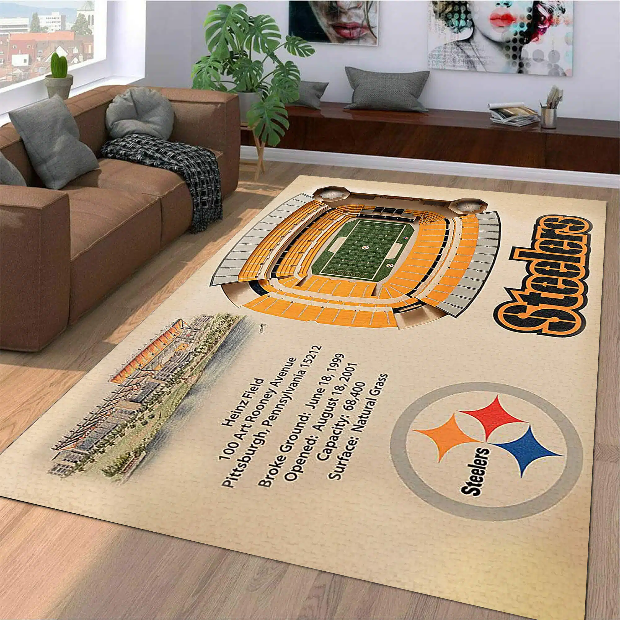 Pittsburgh Steelers Rug FB38 - Image 2