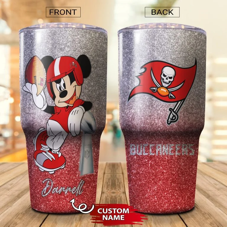 Personalized Mickey Tampa Bay Buccaneers Tumbler Cup 20oz, 30oz - Image 2
