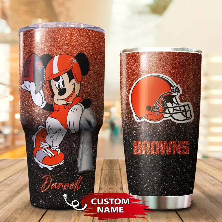 Personalized Mickey Cleveland Browns Tumbler Cup 20OZ, 30OZ - Image 3