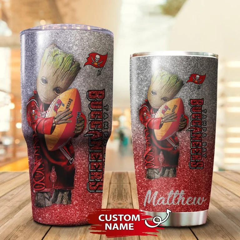 Personalized Baby Groot Hug Tampa Bay Buccaneers Tumbler Cup 20oz, 30oz - Image 3