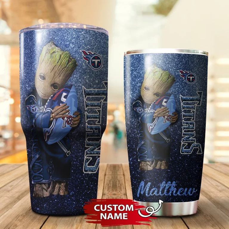 Personalized Baby Groot Hug Tennessee Titans Tumbler Cup 20OZ, 30OZ - Image 3