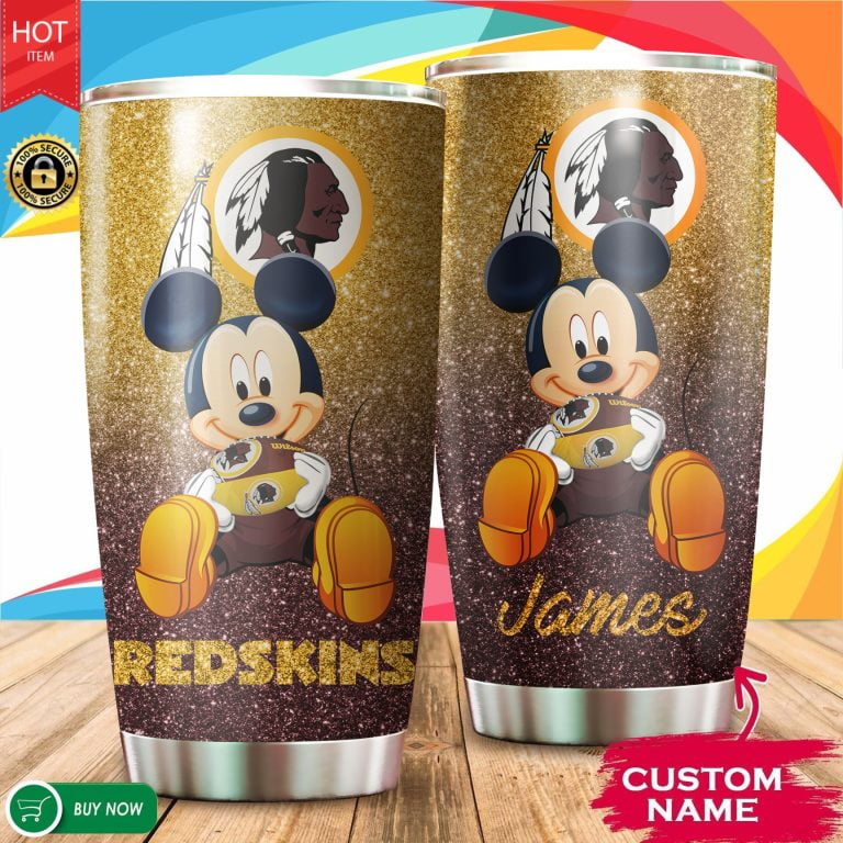 Personalized Mickey Washington Redskins Tumbler Cup 20OZ, 30OZ