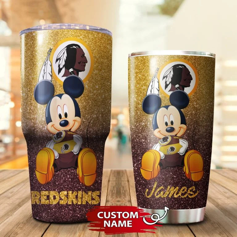 Personalized Mickey Washington Redskins Tumbler Cup 20OZ, 30OZ - Image 3