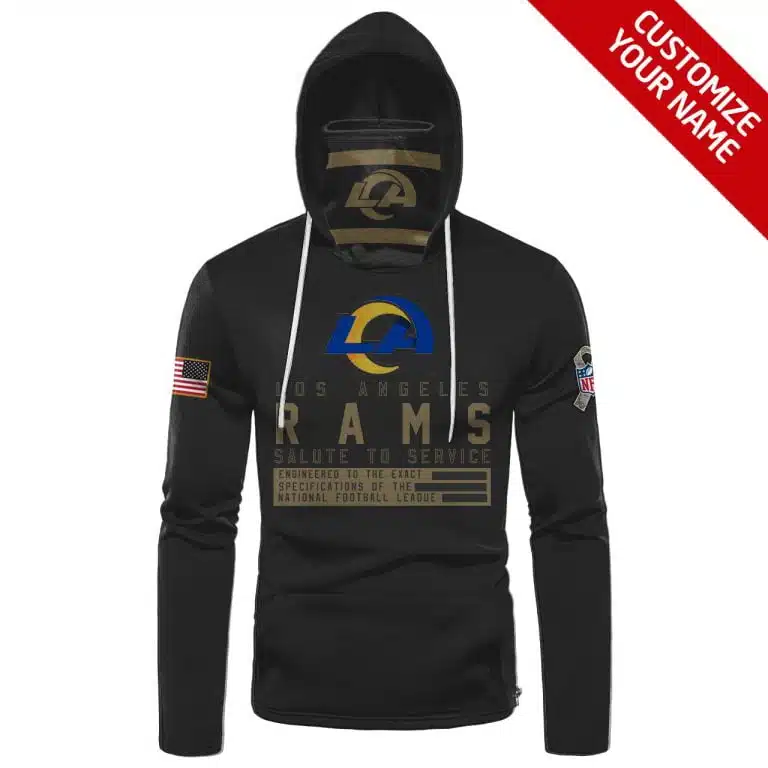 Hoodie Mask Los Angeles Rams | Custom Name | Limited Edition XD38
