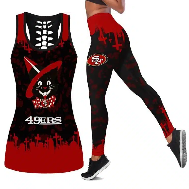 San Francisco 49ers Women's Hollow Out Tank Top & Legging KT67
