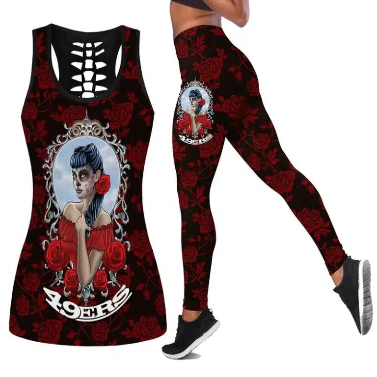 San Francisco 49ers Women's Hollow Out Tank Top & Legging LT57