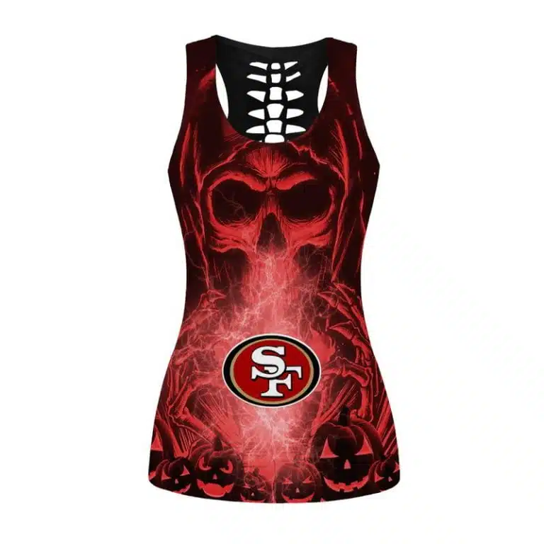 San Francisco 49ers Women's Hollow Out Tank Top & Legging JE47 - Image 2