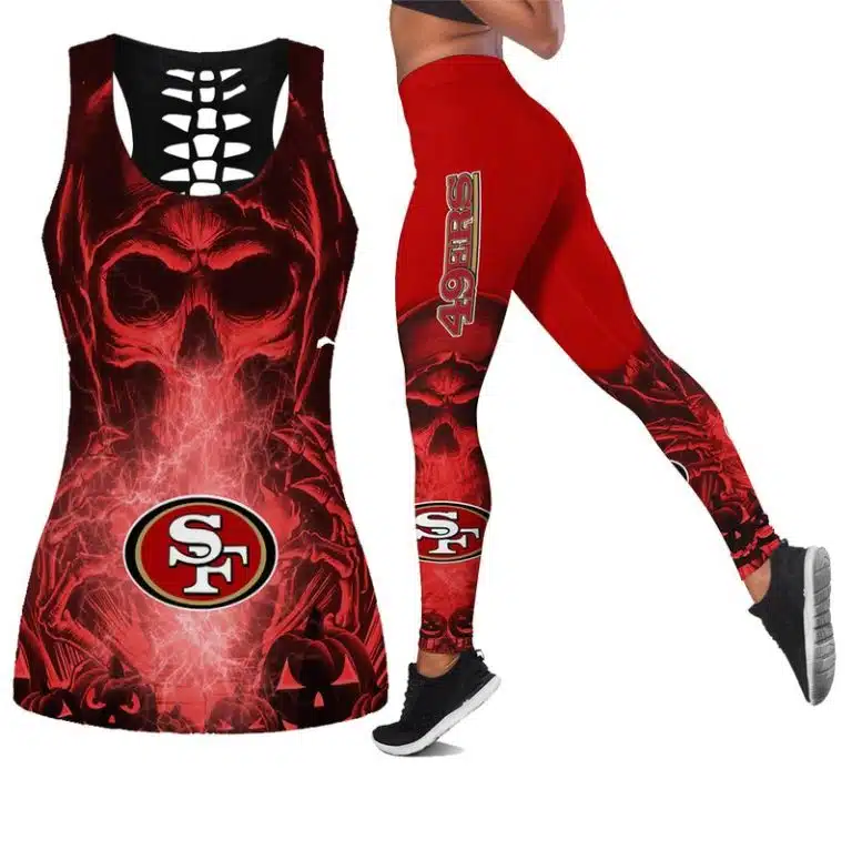 San Francisco 49ers Women's Hollow Out Tank Top & Legging JE47