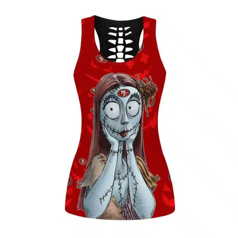 San Francisco 49ers Women's Hollow Out Tank Top & Legging KL71 - Image 2