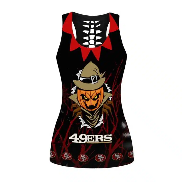 San Francisco 49ers Women's Hollow Out Tank Top & Legging TC46 - Image 2