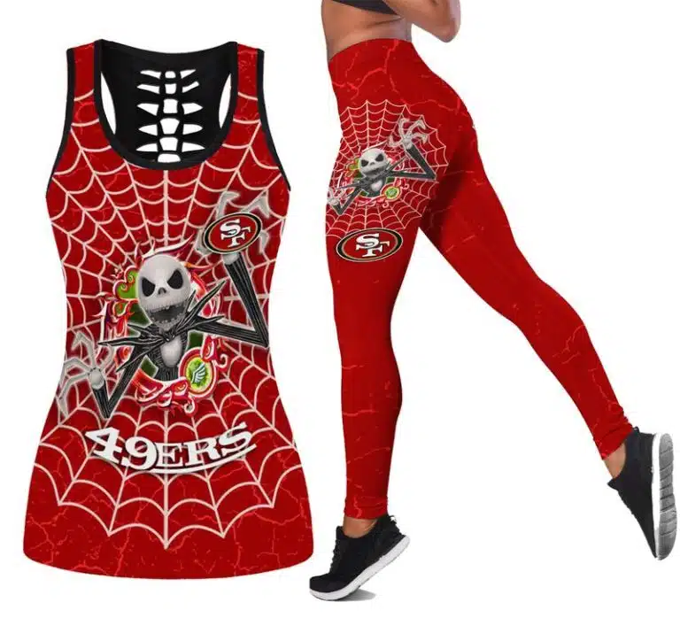 San Francisco 49ers Women's Hollow Out Tank Top & Legging YD74