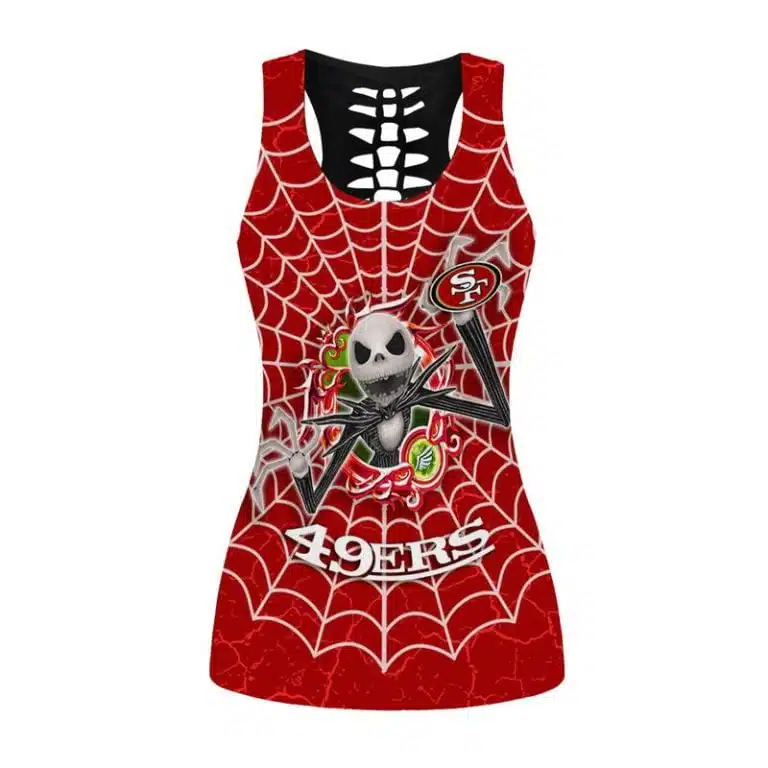 San Francisco 49ers Women's Hollow Out Tank Top & Legging YD74 - Image 2