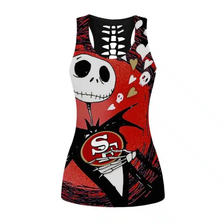 San Francisco 49ers Women's Hollow Out Tank Top & Legging SJ34 - Image 2