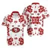 Combo San Francisco 49ers Button-Up Shirt & Men Shorts KE74