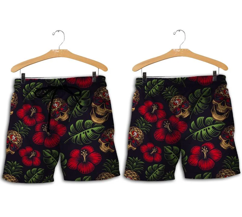 Combo San Francisco 49ers Button-Up Shirt & Men Shorts CH76 - Image 2