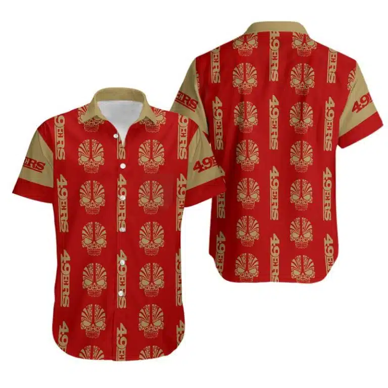 Combo San Francisco 49ers Button-Up Shirt & Men Shorts EL47