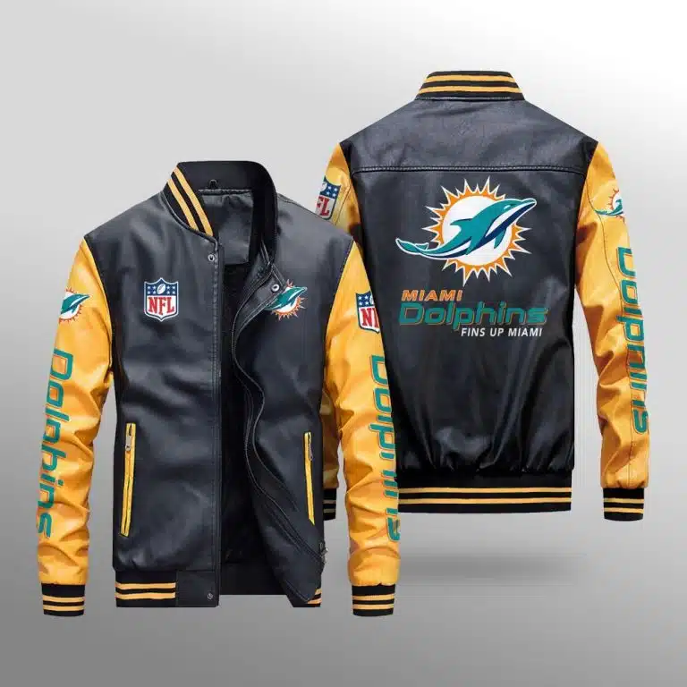 Miami Dolphins Leather Jacket CJ09