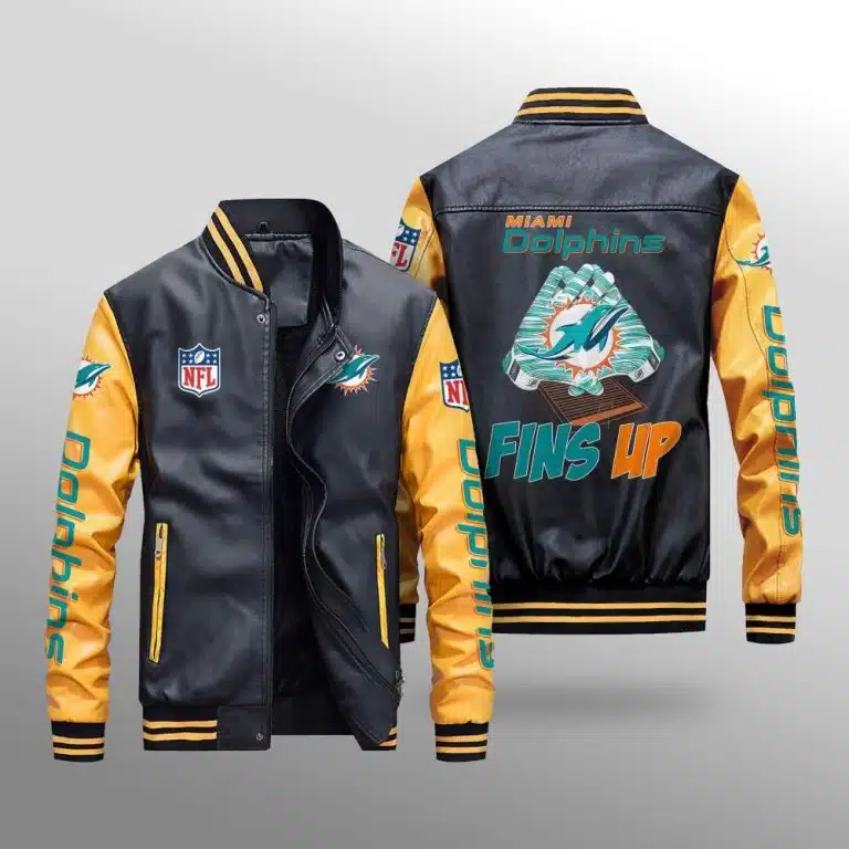 Miami Dolphins Leather Jacket GX88