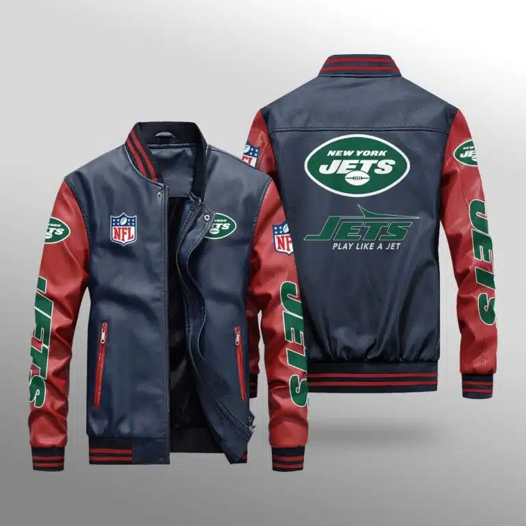 New York Jets Leather Jacket RS31