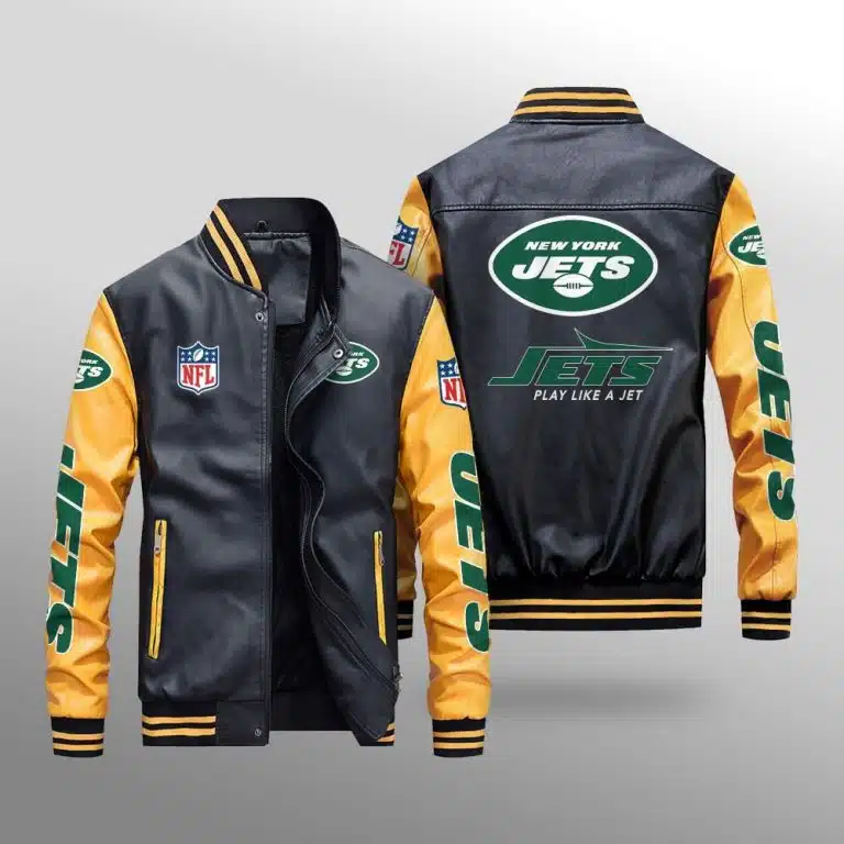 New York Jets Leather Jacket TZ10