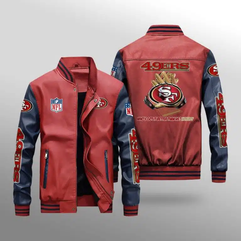 San Francisco 49ers Leather Jacket KX88