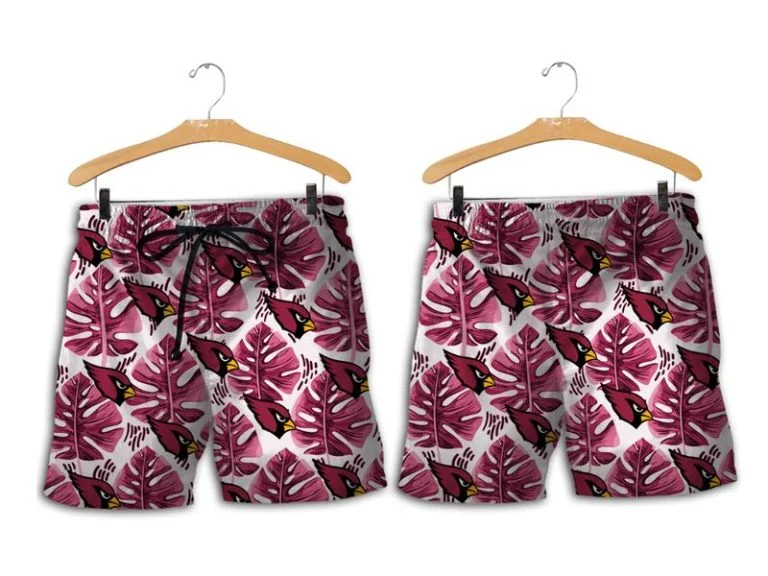 Combo Arizona Cardinals Button-Up Shirt & Men Shorts RL34 - Image 2