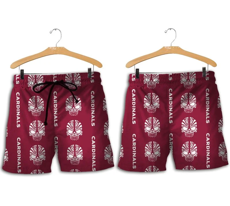 COMBO ARIZONA CARDINALS BUTTON-UP SHIRT & MEN SHORTS EF54 - Image 2