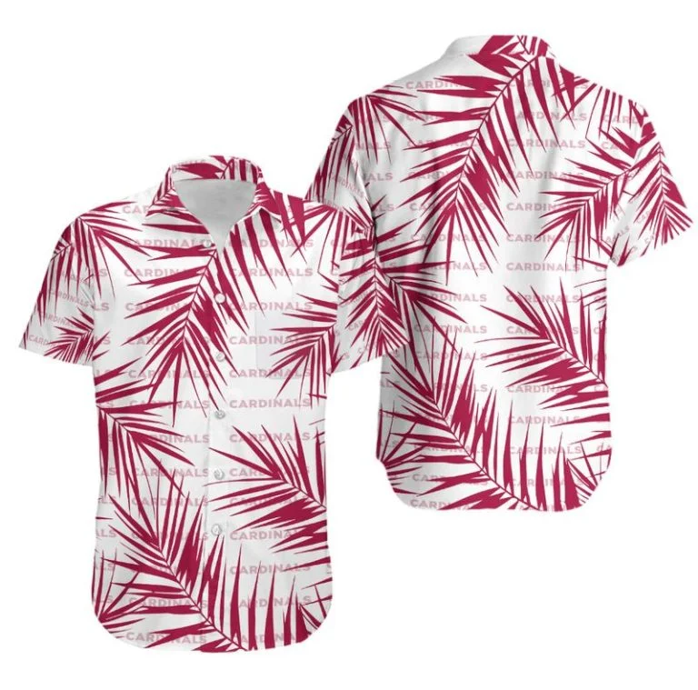 Combo Arizona Cardinals Button-Up Shirt & Men Shorts YW76