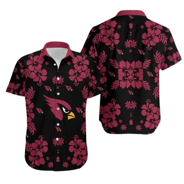 Combo Arizona Cardinals Button-Up Shirt & Men Shorts WI16