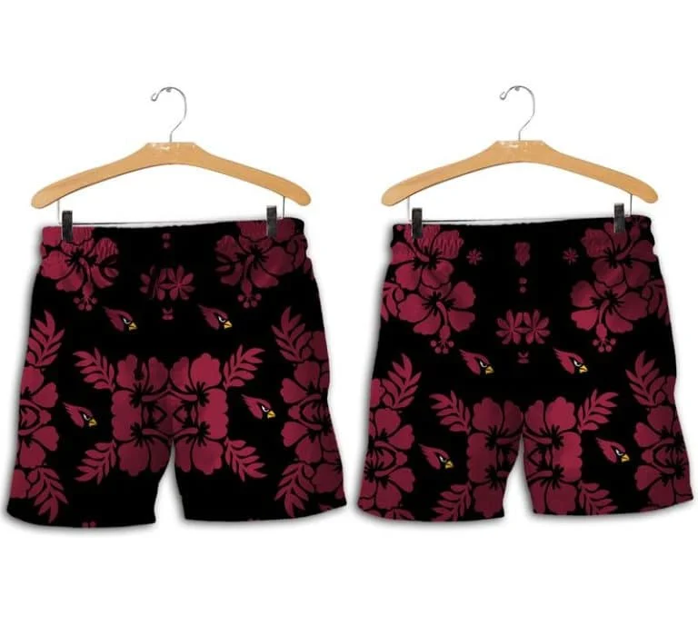 Combo Arizona Cardinals Button-Up Shirt & Men Shorts WI16 - Image 2