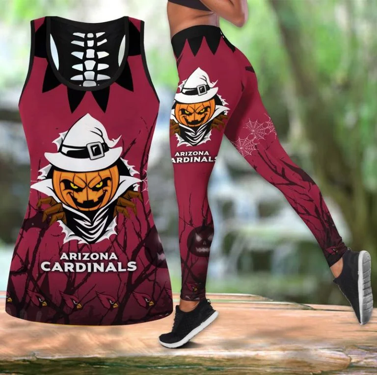 Arizona Cardinals Women's Hollow Out Tank Top + Legging KR97