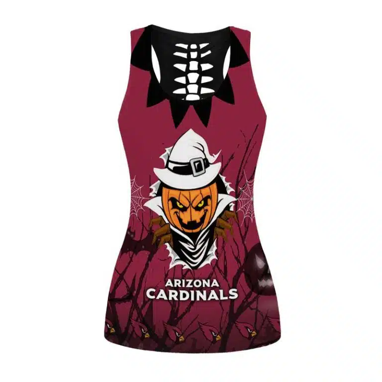 Arizona Cardinals Women's Hollow Out Tank Top + Legging KR97 - Image 2