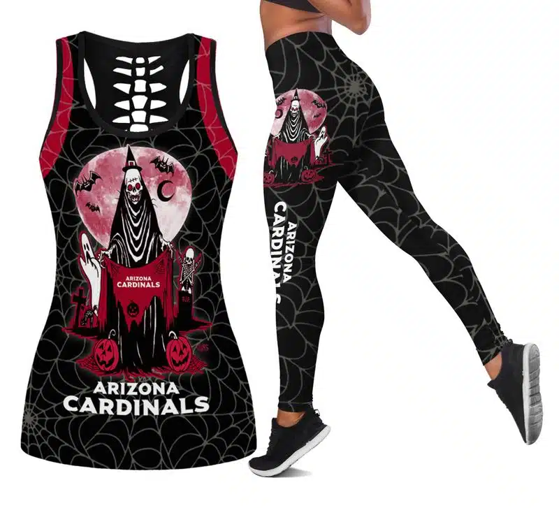 Arizona Cardinals Women's Hollow Out Tank Top + Legging IA61