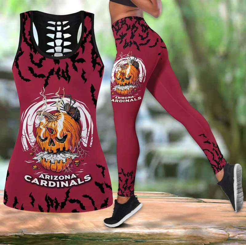 Arizona Cardinals Women's Hollow Out Tank Top + Legging IE73