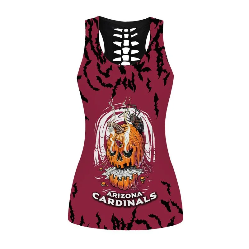 Arizona Cardinals Women's Hollow Out Tank Top + Legging IE73 - Image 2